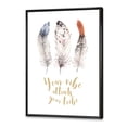 thumbnail image 3 of Your Vibe Attracts Your Tribe Ethnic Feathers II 16 in x 32 in Framed Painting Canvas Art Print, by Designart, 3 of 5