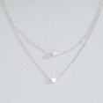 thumbnail image 2 of Collares multicapa de plata con colgante de corazón, collar de perlas, joyería de cadena para mujeres y niñas JM, 2 of 5