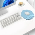 thumbnail image 2 of Office & Gaming Mouse Pad with Wrist Rest Support, Ergonomic Non Slip Wrist Pad Mousepad for Desktop Computer Laptop, Blue, 2 of 6