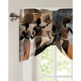 thumbnail image 2 of Tie Up Valance Curtain for Kitchen, African Ethnic Black Women Dancing Rod Pocket Short Curtains Adjustable Tie-Up Shade Valances, Abstract Africa Tribal Window Treatment for Bathroom Living Room Bedroom, 2 of 7