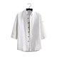 thumbnail image 1 of Blusa y camisa de manga corta con cuello alto para hombre, informal, de color liso, con botones y bolsillo, de poliéster., 1 of 3
