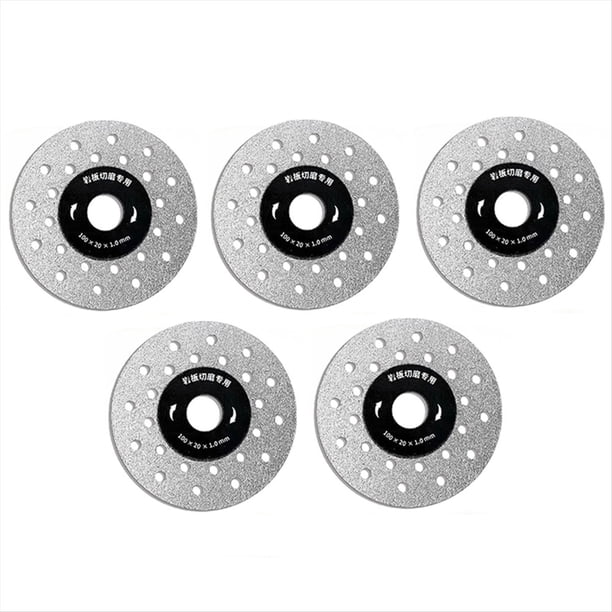 Disco de Corte para Amolar Rocas de 100 mm de Diámetro, 5 Unidades, Hoja de Ultrafina, Disco Multiagujero para Mármol, Cerámica, Azulejos, Vidrio, Placa Cortadora.