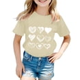 thumbnail image 1 of T-shirt Décontracté Stylé pour Filles à Imprimé Graphique, Col Rond, Manches Courtes, Haut pour Tous les Jours, 1 of 3