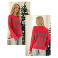 thumbnail image 3 of Women'S Ugly Funny Christmas Sweaters Long Sleeve Knit Pullover Sweater Cute Reindeer Tree Snowflake Sweater Red XL, 3 of 5