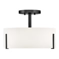 thumbnail image 3 of Hinkley Lighting 47571LCB Halle 3 Light 15" Wide Semi-Flush Drum Ceiling Fixture - Brass, 3 of 7