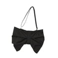 thumbnail image 2 of Bolso de hombro con lazo arrugado para mujer, bolso ligero tipo tote para la calle, regalo para uso diario. Negro, 2 of 9