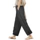 thumbnail image 1 of Pantalones palazzo con cintura elástica para mujer: detalle de encaje, cordón, pierna ancha con bolsillos, pantalones informales para todas las estaciones, 1 of 6