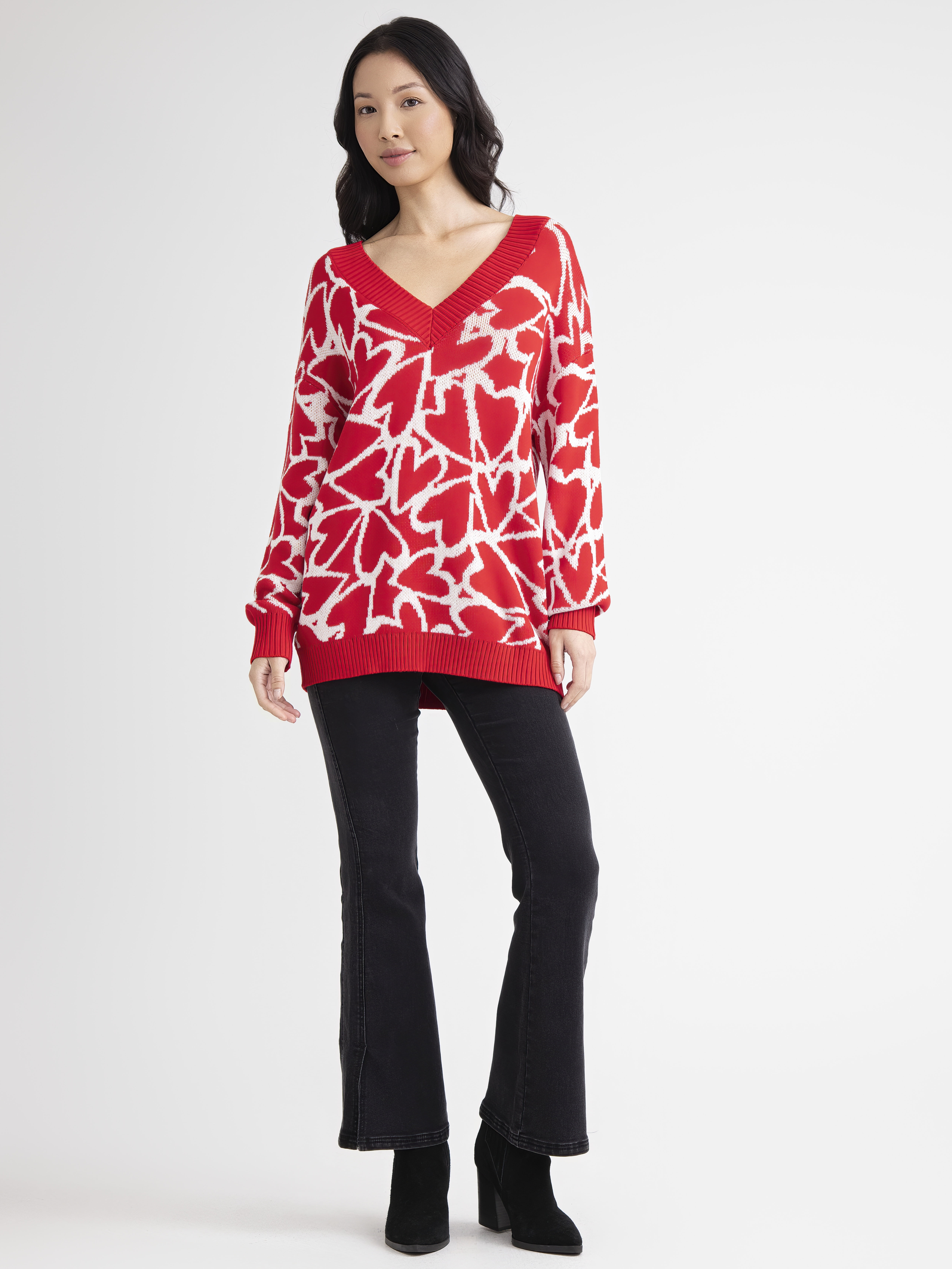 Madden NYC Women's Oversized Sweater, Midweight, Sizes XXS-XXL