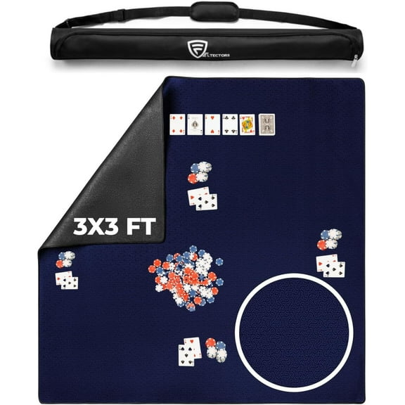 Feltectors Board Game Mat for 36 x 36 in Tables, Mahjong Mat with Carrying Bag-