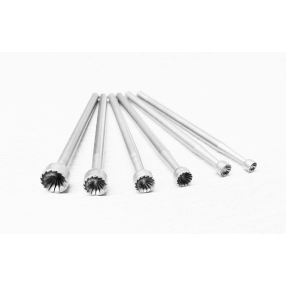 Juego de fresas Bur JTS Fig. 77B, cortador de copa grande, 6 piezas, fabricado en Suiza