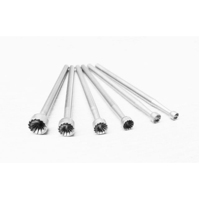 Juego de fresas Bur JTS Fig. 77B, cortador de copa grande, 6 piezas, fabricado en Suiza