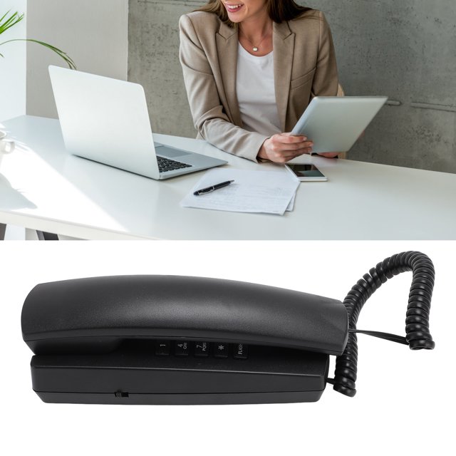 Teléfono De Pared, Teléfono Fijo Con Cable, Teléfono De Pared Con Rellamada, Silencio, Control De Volumen, Teléfono Simple Para Hotel, Oficina, Banco, Centro De Llamadas,