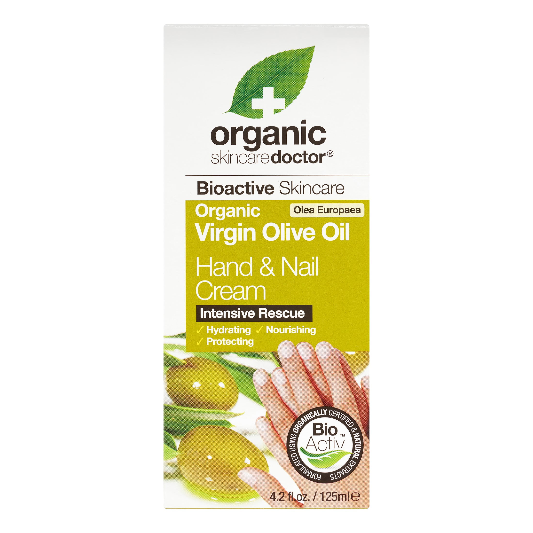 Organic Doctor Virgin Olive Oil Hand and Nail Cream, 4.2 Fl Oz