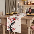 thumbnail image 2 of Table Runners 72 Inches Long Dress Scarves, Red Spring Floral Farmhouse Kitchen/Dining Table Runner, Coffee Tablerunners, Birds Branches Watercolor Flowers Rustic 13x72 Inch, 2 of 9