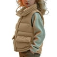 thumbnail image 2 of LIaqionyy Kids Puffer Vest Winter Zip up Warm Coat Lightweight Sleeveless Jacket Outwear for Boys Girls, 2 of 4