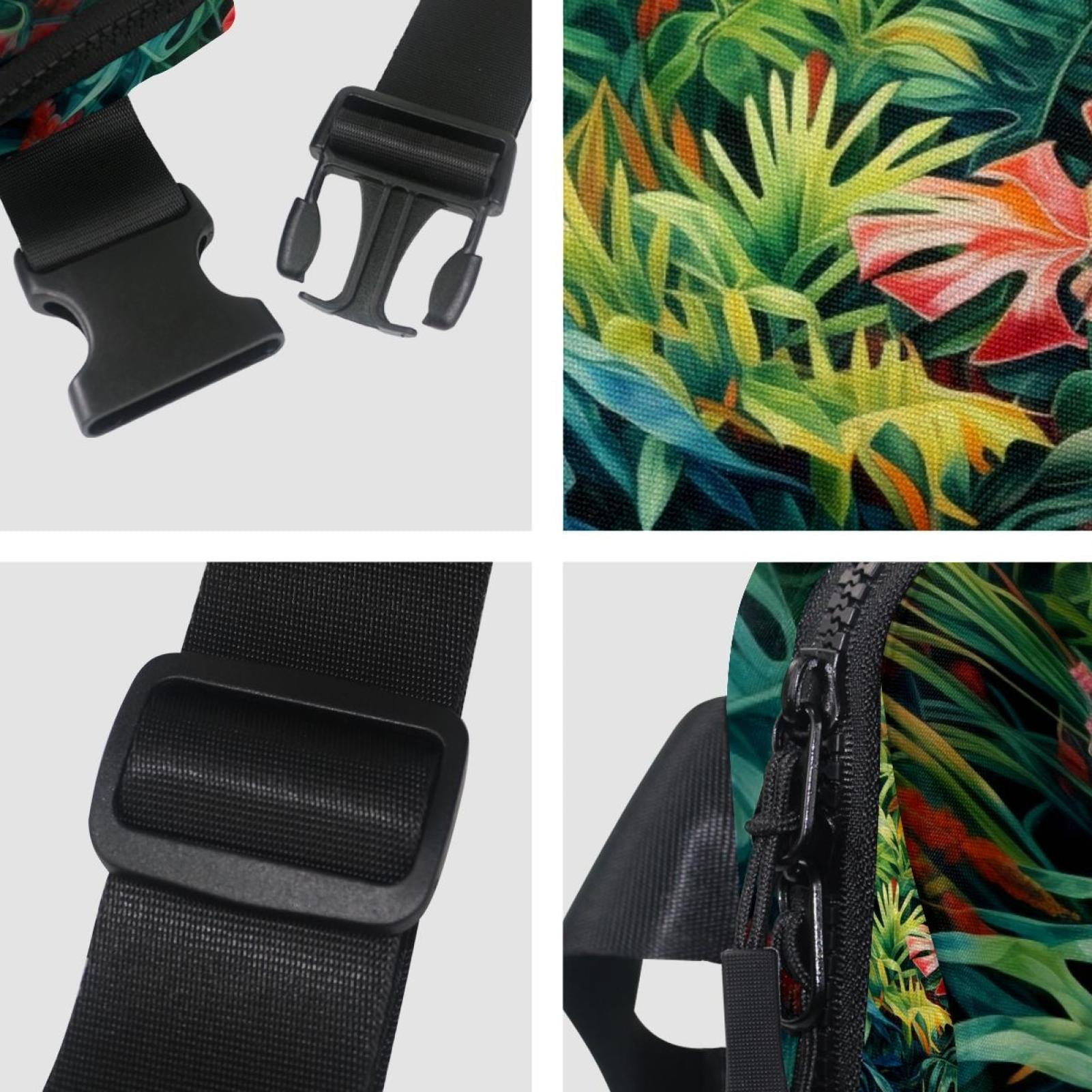 Tropical plants Lightweight Adjustable Running Belt with Extension Strap for Unisex - Fanny Pack Waist Bag for Fitness and Exercise