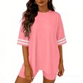 thumbnail image 2 of Timegard Workout Sets for Women Drop Shoulder Short Sleeve Loose Tops Shorts Athletic Outfits Summer, 2 of 6