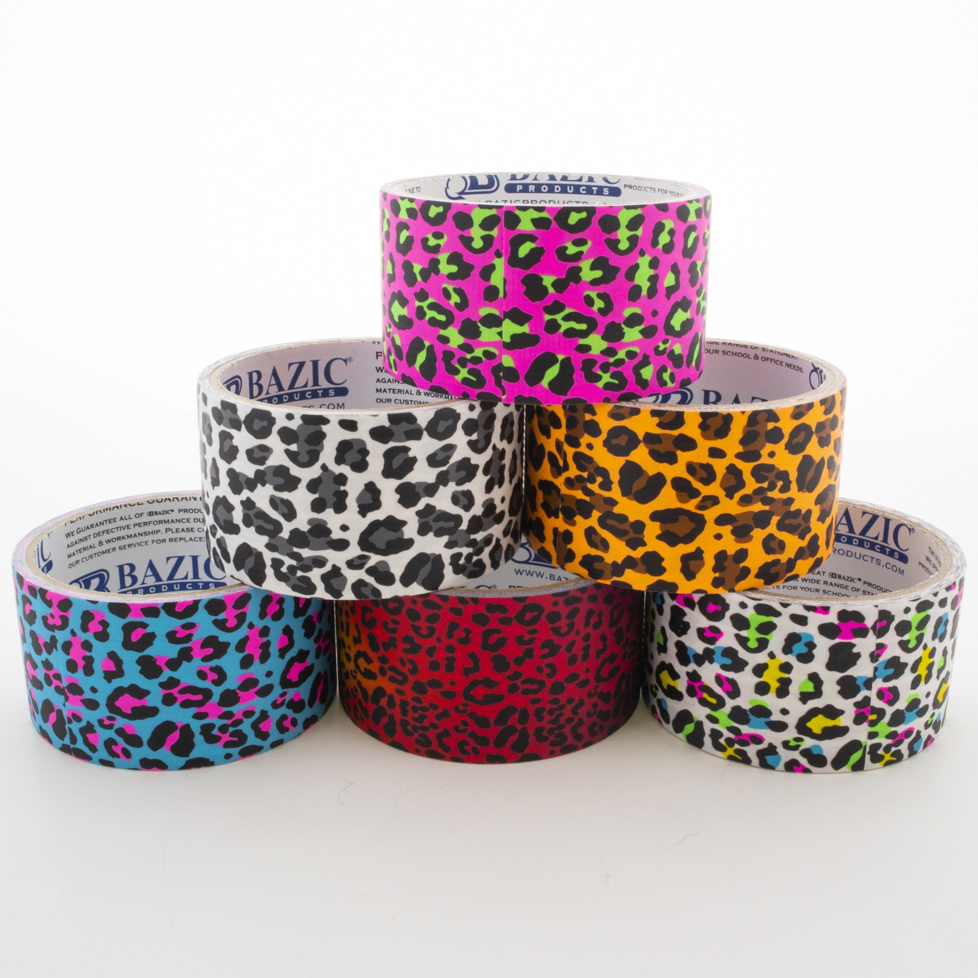 BAZIC Printed Duct Tape Heart Pattern 1.88 X 5 Yards, 6-Pack