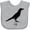 AC-Heather Grey, variant on Inktastic Country Crow Caw. Silhouette Boys or Girls Baby Bib