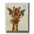 thumbnail image 1 of Epic Graffiti 'Giraffe and Flower Glasses 3' by Fab Funky, Canvas Wall Art, 20"x24", 1 of 3