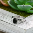 thumbnail image 4 of Gem Stone King 1.60 Cttw Black Onyx Ring for Women | 925 Sterling Silver | Oval 8X6MM | Gemstone Birthstone | Wedding Engagement Anniversary Promise Ring for Women | Size 8, 4 of 4