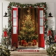 thumbnail image 6 of 35 X 71 Inch Christmas Door Cover - Christmas Tree Pattern Decoration-Christmas Day Door and Wall Decoration - Festival Party Decoration, 6 of 6
