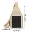 thumbnail image 6 of Djiypn Small Sling Bag for Women Men, Small Backpack Chest Daypack,PU Leather Crossbody Bag for Travel Outdoor Hiking, Khaki, 6 of 9