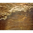 thumbnail image 2 of Talbot Frank, Christopher 17x15 White Modern Wood Framed Museum Art Print Titled - Utah Petroglyph carvings of animals on rock face, 2 of 4