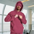 thumbnail image 2 of RKSTN Men's Hoodies Sweatshirts with a Built in Eye Mask Oversize Long Sleeve Pullover Hooded Mens Casual Solid Loose Wearable Blanket Plus Size Double-Layer Hoodie Sweatshirts Fall Outerware Tops, 2 of 8