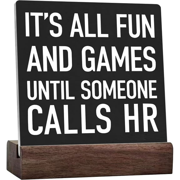 Someone Calls Hr Thank You Gifts Office Decor Funny Inspirational Desk Decor Human Resources Office Supplies For Women Men Hr Boss Day Farewell Rustic Ceramic Table Sign For Table Office Black
