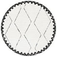 thumbnail image 4 of SAFAVIEH Marrakesh Corie Diamond Polyester Area Rug, Ivory/Anthracite, 9' x 12', 4 of 10