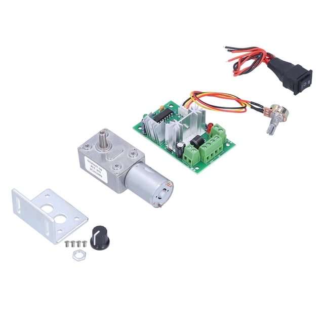 Ficarrico Motor de engranaje helicoidal de 24 V CC con gobernador de alta torsión, mini reductor de turbina para robots, cerraduras electrónicas