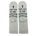 thumbnail image 5 of ZPAQI Men Funny Long Crew Socks Unisex This Guy Is One Awesome Dad Letters Printing Co, 5 of 12