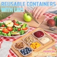 thumbnail image 2 of Nifogo 20 Sets Portion Cups with Lids, Double Compartment Condiment Containers, Snack Pack Containers for Commercial Takeaway, 2 of 9