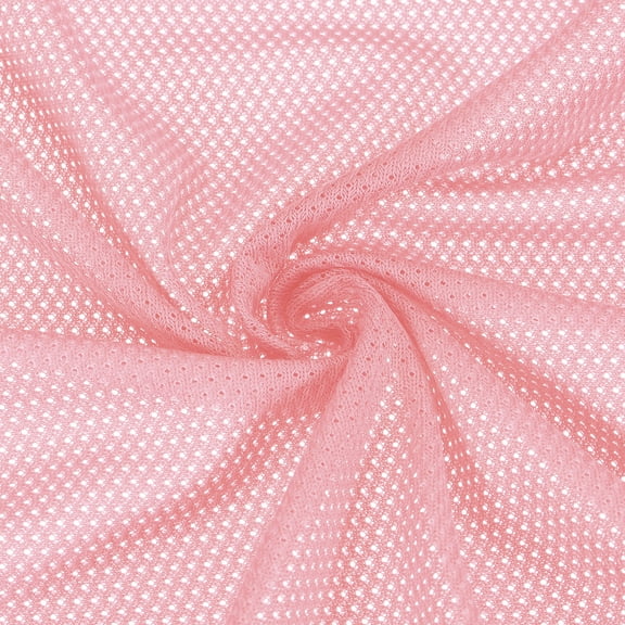 Uxcell 62 Inch Wide Mesh Fabric Slightly Stretchy for Sewing Backpack Pocket and Straps, Netting Clothes, Netting Bags, Shopping Bags, Light Pink 1 Yard