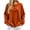 Orange, variant on Women Solid Henley Sweatshirt Soft Button Crewneck Loose Long Sleeve Pullover Top Fall Winter Daily Home Wear Dates Outdoor Casual Solid Color
