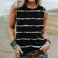 thumbnail image 1 of SMihono Hauts pour Femmes Débardeur Mode Femme Col Rond Sans Manches Blouse T-Shirt Imprimé Hauts Amples Débardeurs pour Femmes Hauts d'Été pour Femmes, 1 of 4