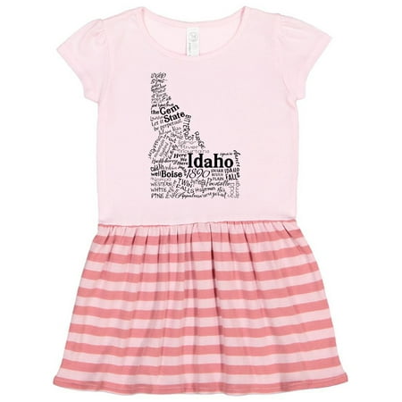 

Inktastic Idaho State word salad Gift Toddler Girl Dress