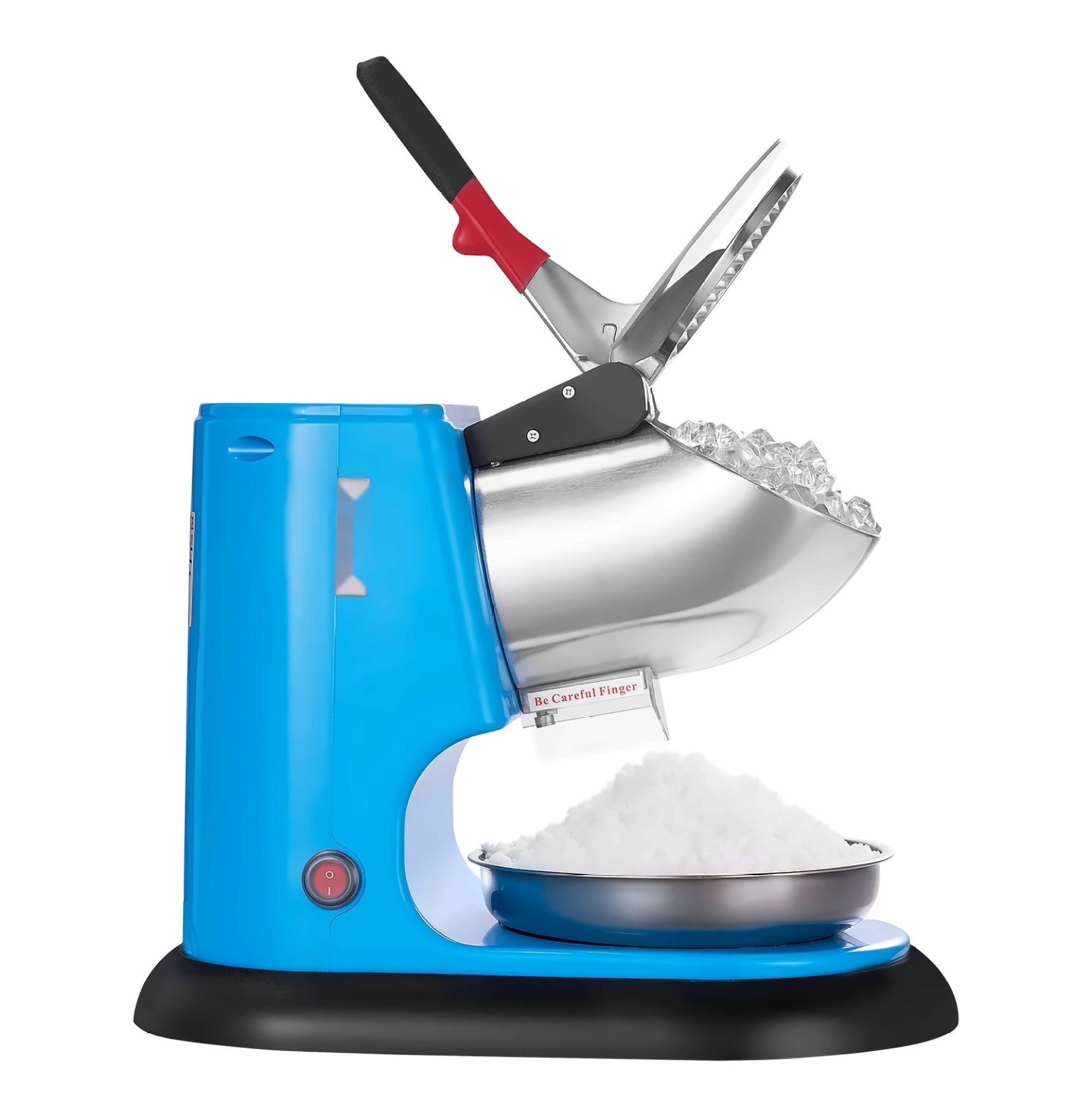 Electric Snow Cone Maker 220LBS/H - Commercial Ice Crusher Machine with Stainless Steel Blades - Shaved Ice Machine for Home & Business