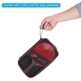 thumbnail image 4 of Funda para palas de ping pong Uxcell 10.8" x 7" Funda para raquetas de tenis de mesa, bolsa de contenedor de cubierta suave, paquete de 2, 4 of 6