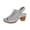 White, variant on AUDeals Women Buckle Roman Sandals - Casual Hollow Side Wedge Beach Shoes with Summer Comfort for Daily Use (Black, 6)