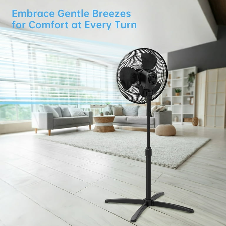 Emerson 16" Pedestal Fan, 3-Speed, Adjustable, Oscillating photo 6