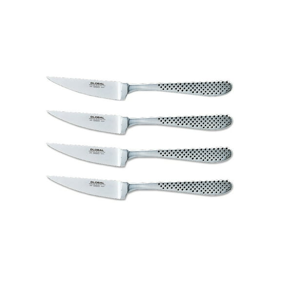 Global GTF-4001-4 Piece 4pc Steak Knife Set, 4 pack, Stainless Steel