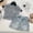 Grey, variant on Kids Summer Clothes Girls Grey Short Sleeve T-Shirt Tops and Shorts Girls 2 Piece Outfits 7-8 Years Clothes