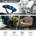 thumbnail image 7 of SCRAWLGOD Blue Flame Washable Office Chair Slipcover with Armrest Protector 4 PCS Comfortable Swivel Chair Covers Anti-Slip Universal Desk Chair Cover, 7 of 7