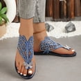 thumbnail image 2 of Fesfesfes Breathable Women's Spring Summer Flat Slippers Round Toe Comfortable House Shoes with Non-Slip Sole for Daily Wear Beach Walking(Blue#2,US 9), 2 of 9