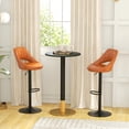 thumbnail image 2 of HOMCOM Table de Bar Ronde pour 2 Personnes, Table de Pub Haute avec Dessus en Faux Marbre, 2 of 10
