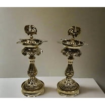 brass peacock fully carved diya oil lamp set for housewarming/diwali festival/ gift item