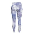 thumbnail image 6 of Renewold Violet Tie-dye Womens Yoga Pants with Pockets High Waisted Womens Leggings Cute Exercise Yoga Leggings Opaque Activewear Lightweight Ankle Leggings, L, 6 of 8