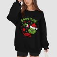 thumbnail image 5 of Long Sleeve Funny Cute Xmas Crewneck Pullover Retro Reindeer Christmas Sweatshirt 8-Black M 1, 5 of 5